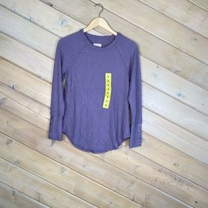 Chaser Long Sleeve Waffle Top